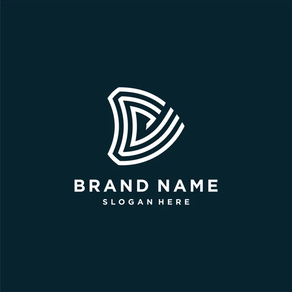 Creative Počáteční Písmeno Logo Design Pro Firmu Nebo Osobu Premium — Stockový vektor