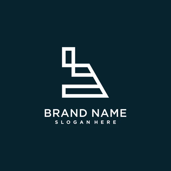 Tvůrčí Písmeno Logo Počátečním Pro Firmu Nebo Osobu Unikátní Moderní — Stockový vektor