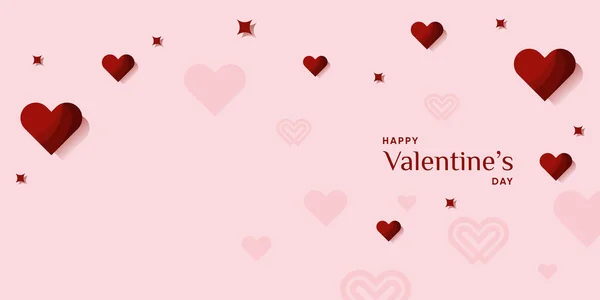 Fundo Vetor Valentim Com Conceito Moderno Bonito Valentine Feliz Fundo —  Vetores de Stock