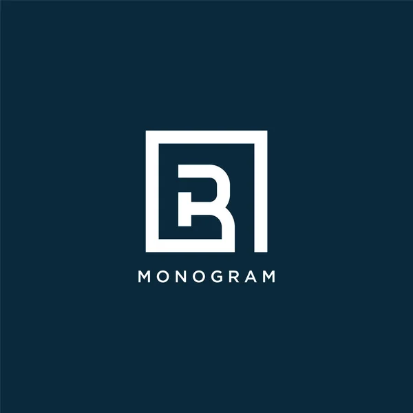 Logo Lettre Monogramme Avec Initial Avec Concept Créatif Moderne Premium — Image vectorielle