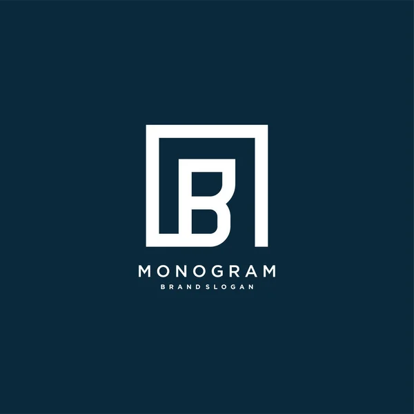 Monogram Letter Logo Met Initiaal Met Modern Creatief Concept Premium — Stockvector