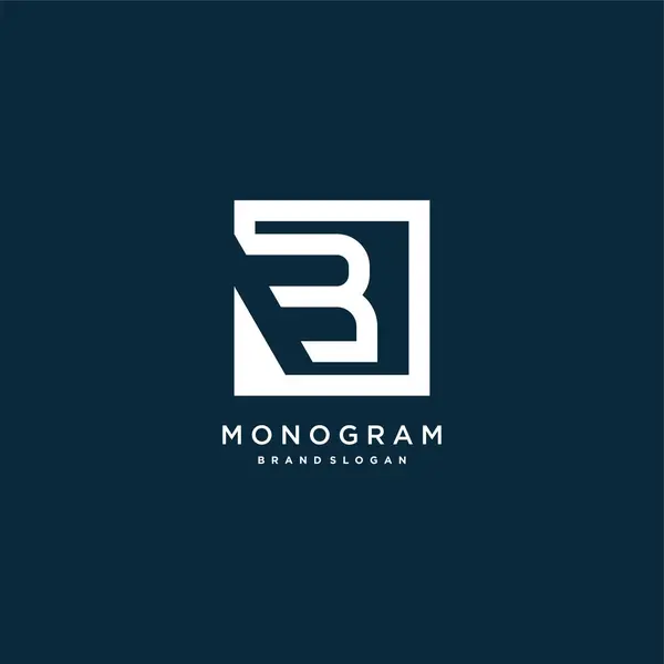 Monogram Bokstav Logotyp Med Inledande Med Moderna Kreativa Koncept Premium — Stock vektor