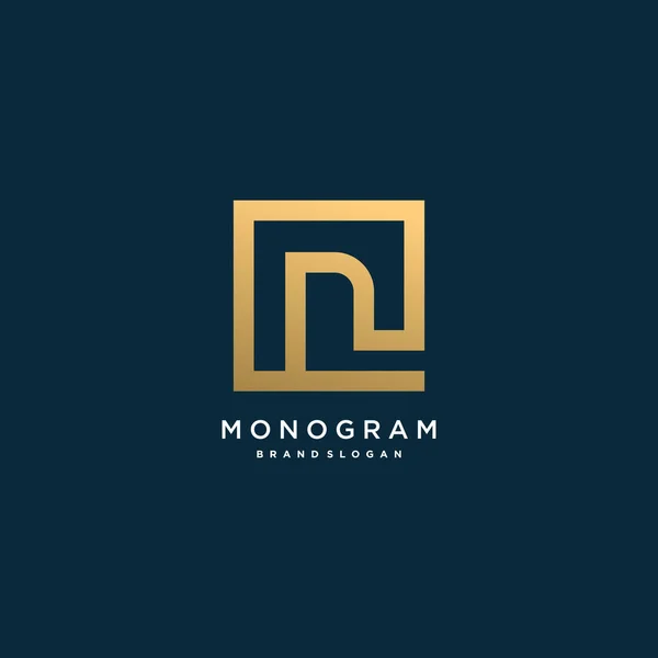 Monogrammbuchstabe Logo Mit Anfangsbuchstabe Mit Kreativem Konzept Premium Vector Teil — Stockvektor