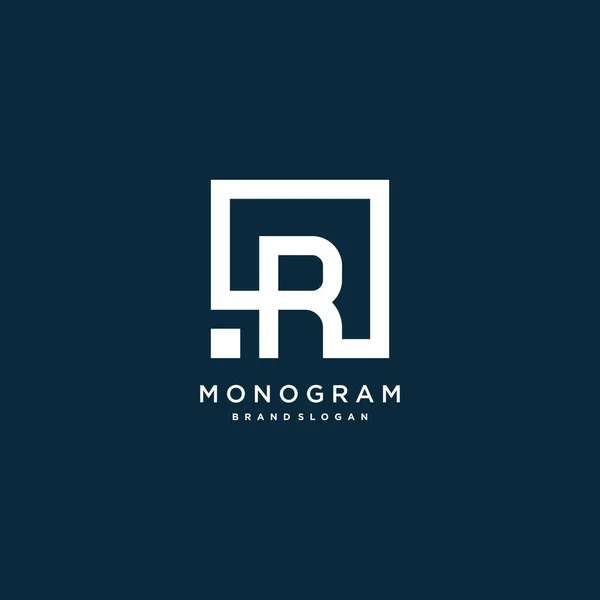 Logotipo Letra Com Inicial Com Conceito Monograma Criativo Premium Vector —  Vetores de Stock