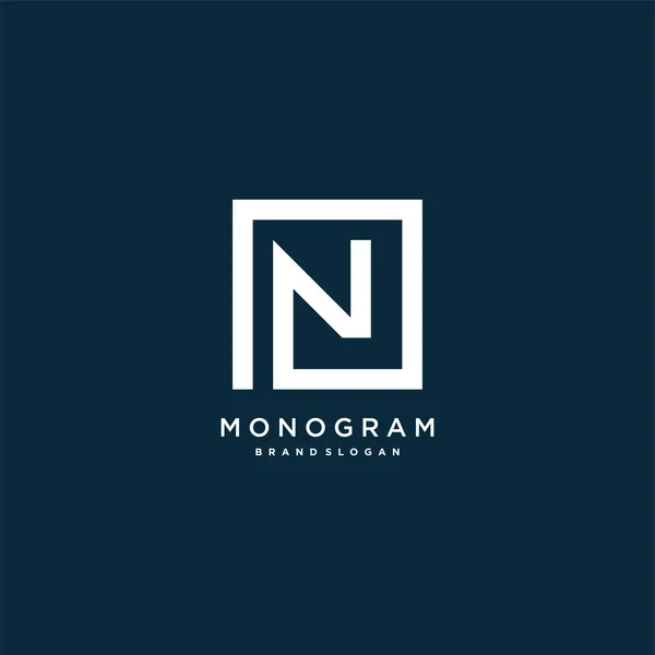 Logotipo Letra Monograma Con Inicial Con Concepto Creativo Vector Premium — Vector de stock