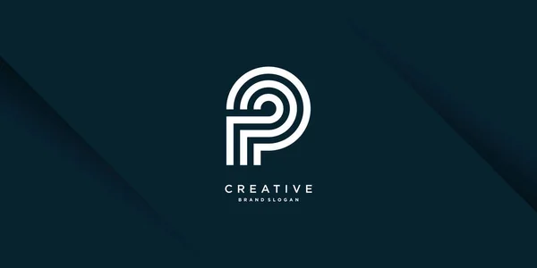 Креативний Логотип Літери Початковим Преміум Вектор Частина — стоковий вектор