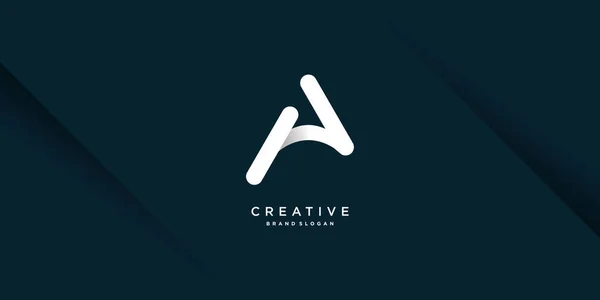 Λογότυπο Creative Letter Αρχικό Premium Vector Μέρος — Διανυσματικό Αρχείο