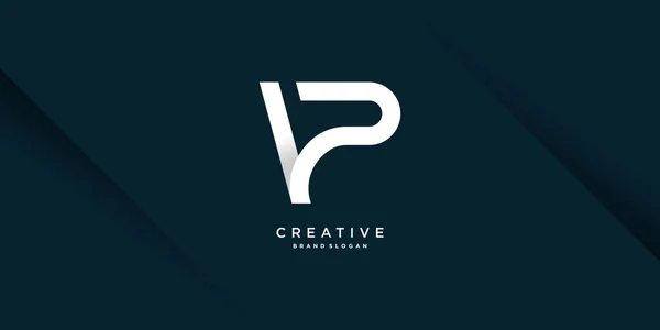 Kreatywne Logo Literowe Początkowym Wektor Premium Część — Wektor stockowy