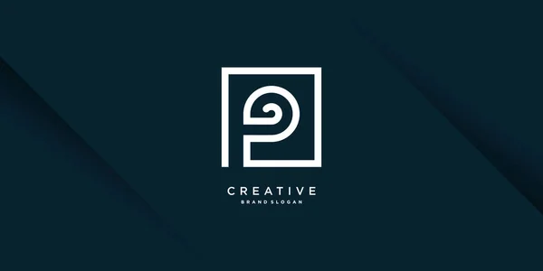 Креативний Логотип Літери Початковим Преміум Вектор Частина — стоковий вектор