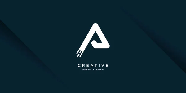 Logo Lettre Créative Avec Initial Premium Vector Partie — Image vectorielle