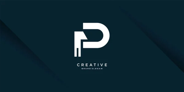 Modèle Logo Lettre Avec Concept Unique Créatif Moderne Premium Vecteur — Image vectorielle