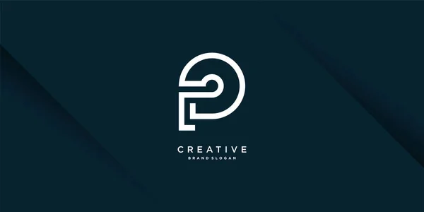 Letter Logo Template Modern Creative Unique Concept Premium Vector Part — Stock Vector