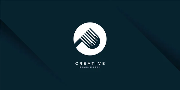 Buchstabe Logo Vorlage Mit Modernen Kreativen Einzigartigen Konzept Premium Vektor — Stockvektor