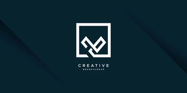 Carta Logotipo Inicial Com Conceito Único Criativo Premium Vector Parte —  Vetores de Stock