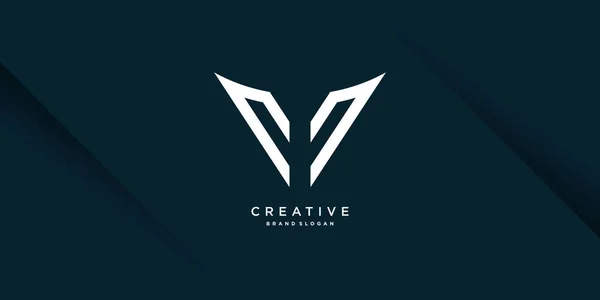 Letter Logo Initial Creative Unique Concept Premium Vector Part — Stock Vector