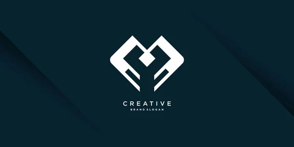 Letra Logo Inicial Con Concepto Creativo Único Premium Vector Parte — Vector de stock