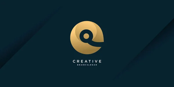 Letter Logo Met Initiaal Met Modern Creatief Concept Premium Vector — Stockvector