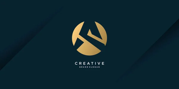 Yaratıcı Altın Konsept Premium Vektör Bölüm 3 içeren bir logo şablonu