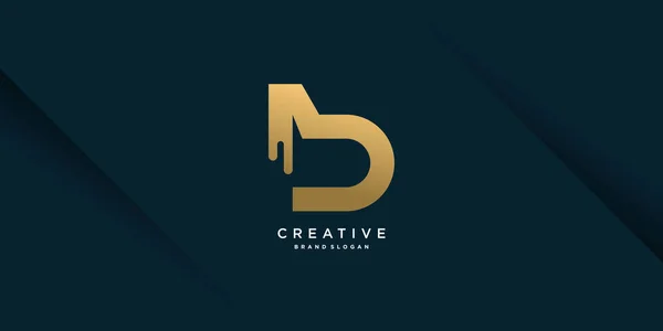 Lettre Logo Avec Initial Avec Concept Créatif Moderne Premium Vector — Image vectorielle