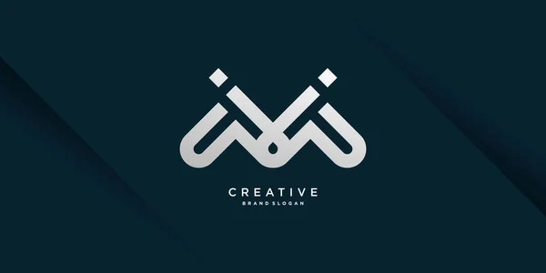 Monogrammbuchstabe Logo Mit Modernem Coolen Kreativen Konzept Für Initiale Oder — Stockvektor