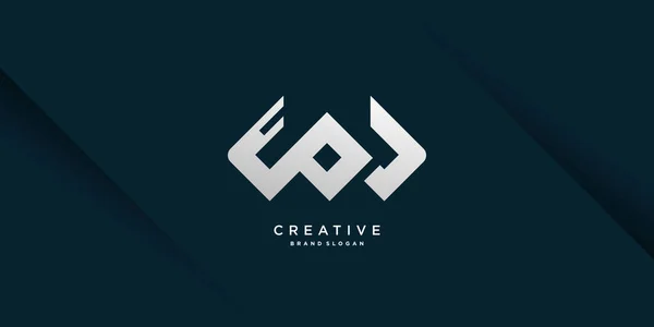 Başlangıç Veya Şirket Için Modern Yaratıcı Konsepte Sahip Harfi Logosu — Stok Vektör