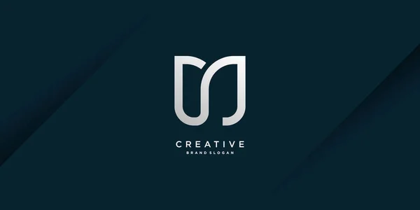 Логотип Монограми Сучасною Крутою Креативною Концепцією Початкової Або Компанії Частина — стоковий вектор