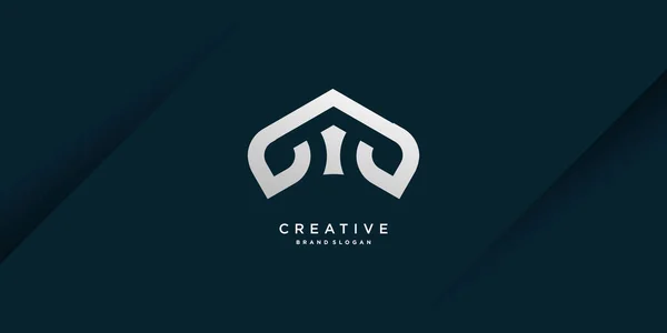 Monograma Letra Logotipo Com Conceito Criativo Legal Moderno Para Inicial —  Vetores de Stock