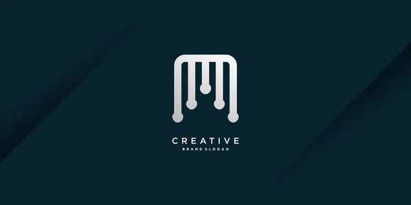 Monogram Logo Moderním Cool Kreativním Konceptem Pro Firmu Nebo Firmu — Stockový vektor