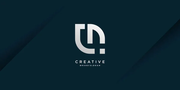 Logotipo Monograma Letra Con Moderno Concepto Creativo Fresco Para Inicial — Vector de stock