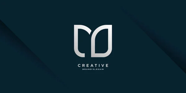 Monogramme Lettre Logo Avec Moderne Cool Concept Créatif Pour Initiale — Image vectorielle