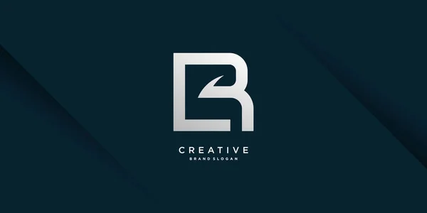 Monogram Letter Logo Modern Bold Concept Initial Company Part — Stock Vector