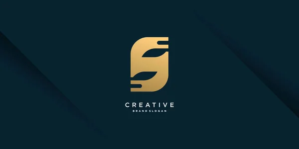 Letter Logo Modern Unique Golden Concept Initial Company Part — Stock Vector