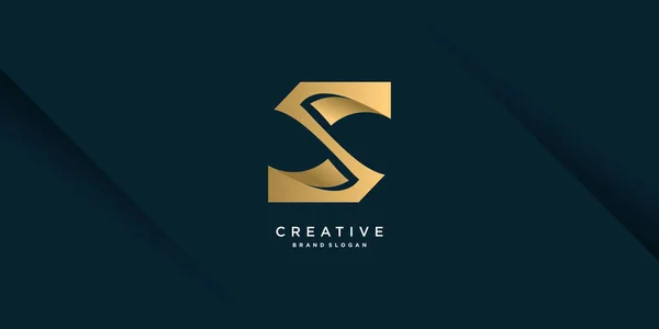 Logo Lettre Avec Concept Créatif Unique Pour Entreprise Initiale Partie — Image vectorielle