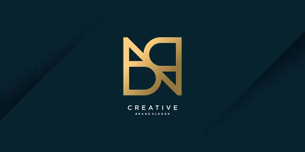 Monogram Letter Logo Creative Combination Initial Company Person Part — Stock Vector