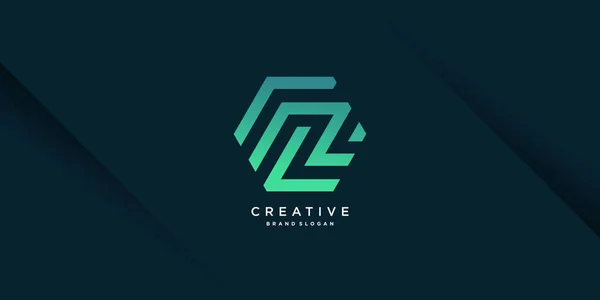 Monogrammbuchstabe Logo Mit Kreativem Modernem Konzept Und Gradientenstil Teil — Stockvektor
