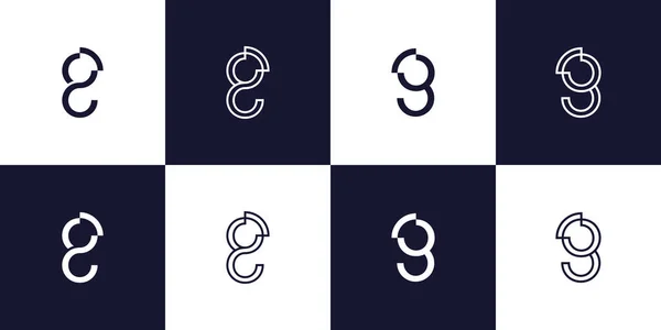 Monogram Letter Logo Template Premium Vector — Stock Vector