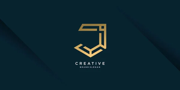 Złoty Wzór Logo Litery Kreatywną Koncepcją Nowoczesnym Unikalnym Stylem Część — Wektor stockowy