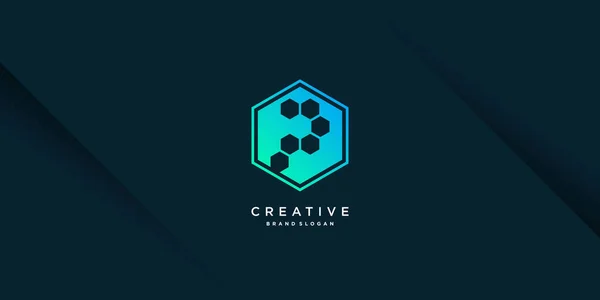 Eşsiz Stil Teknoloji Bilgisayar Veri Içeren Modern Yaratıcı Logo Şablonu — Stok Vektör