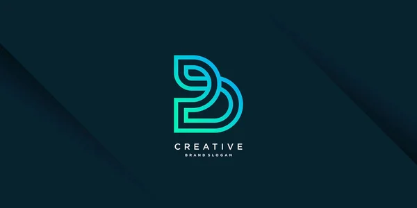 Logo Creative Unique Concept Company Person Technology Vector Part — Stock Vector
