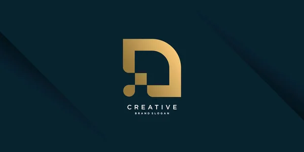 Logo Creative Concept Design Company Person Marketing Vector Part — Stock Vector