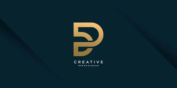 Logo Com Design Conceito Criativo Para Empresa Pessoa Marketing Vetor — Vetor de Stock