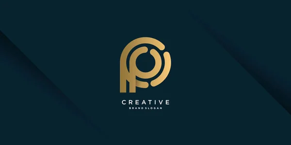 Logo Avec Conception Concept Créatif Pour Entreprise Personne Marketing Partie — Image vectorielle