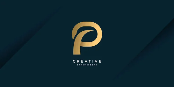 Logo Mit Kreativem Konzeptdesign Für Firma Person Marketing Vektor Teil — Stockvektor
