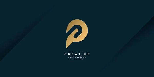 Logo Con Concept Design Creativo Azienda Persona Marketing Vettoriale Parte — Vettoriale Stock