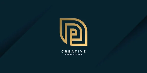 Logo Avec Conception Concept Créatif Pour Entreprise Personne Marketing Vecteur — Image vectorielle