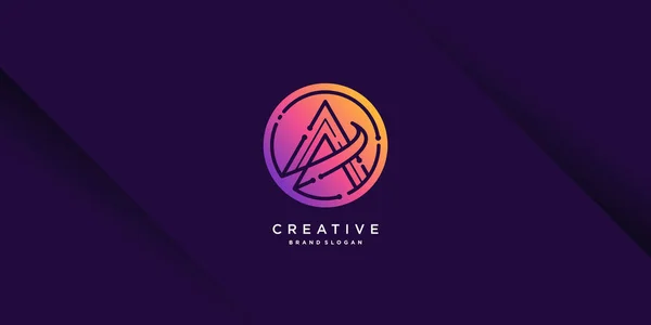 Technologie Créative Logo Avec Initiale Pour Entreprise Industrie Personne Partie — Image vectorielle
