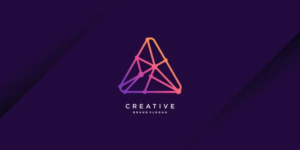 Logotipo Tecnologia Criativa Com Inicial Para Empresa Indústria Pessoa Vetor — Vetor de Stock