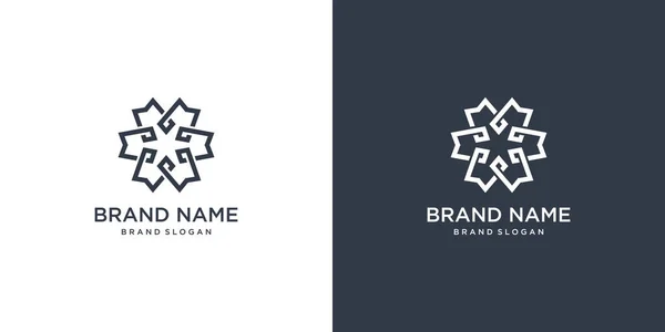 Logotipo Abstracto Empresa Con Concepto Creativo Estrella Vector Premium Parte — Vector de stock