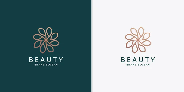 Beauty Logo Vorlage Für Frau Spa Wellness Unternehmen Premium Vector — Stockvektor