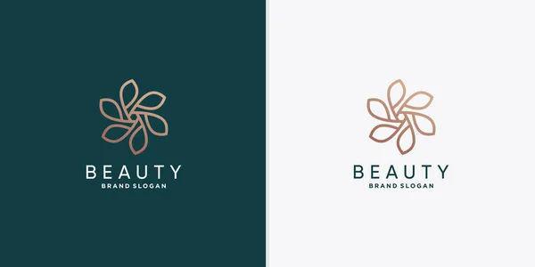 Modèle Logo Beauté Pour Femme Spa Société Bien Être Premium — Image vectorielle